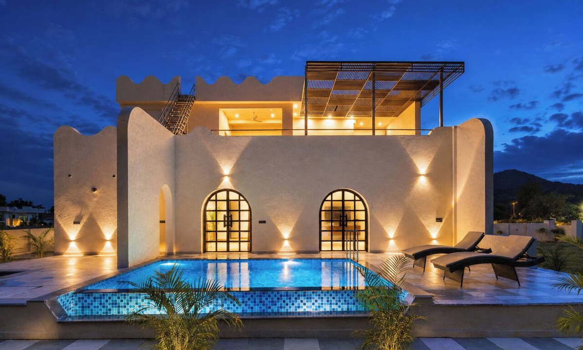Jamwa Ramgarh Villa | ELIVAAS Belvedere 4BHK Villa with Pool