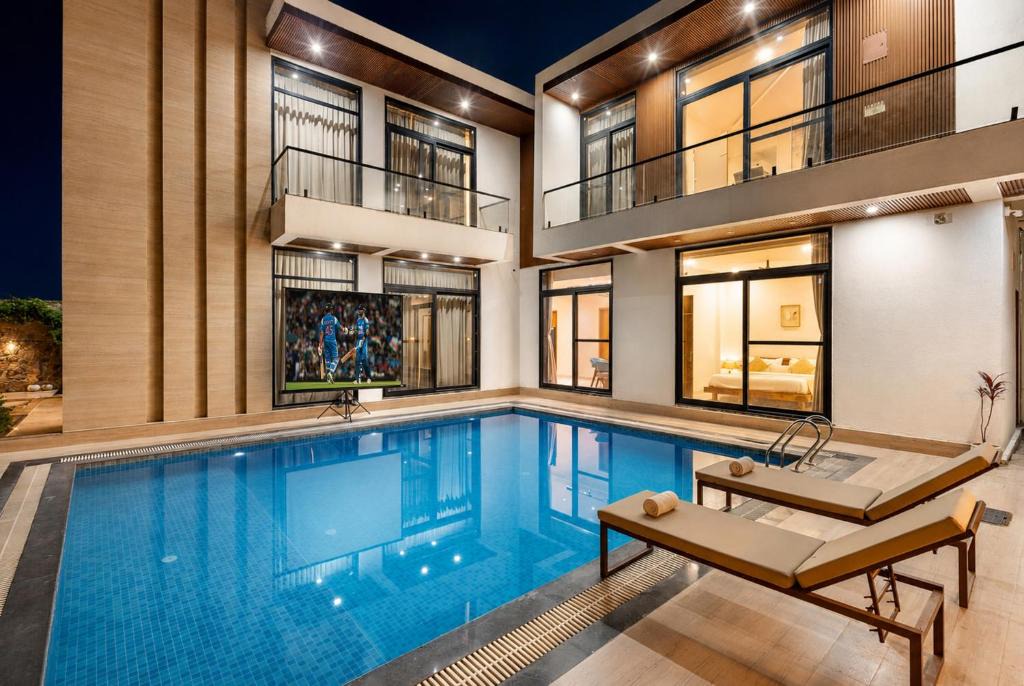 Dhand Villa | ELIVAAS Signature Angelos Farm Pet-Friendly 8-BHK Villa with Private Pool, Garden, Terrace & Hill Views
