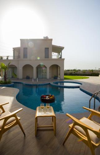 Amer Villa | ELIVAAS Signature Villa Fiorita Stunning Mediterranean-Style 3 BHK Villa With Outdoor Pool, Bar & Hill Views