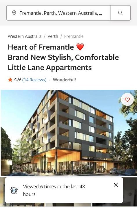 Fremantle Apartment | Little Lane Apartments Very Comfortable, 2 Bed 2 Bath Chic New Apartment in Heart Of Fremantle Includes A full kitchen, Large balcony, 3x smart TV & 1 Free secure undercover car bay
