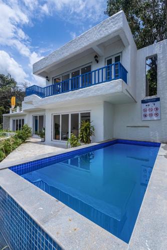 Kalote Mokashi Villa | SaffronStays Kairos Athena, Karjat - Greek style pool villa near Camp Max