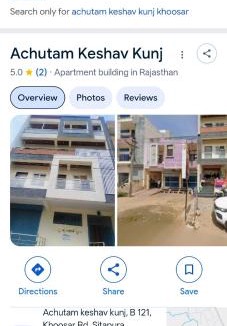 Sitapura Apartment | Achutam keshav kunj khosar sitapura