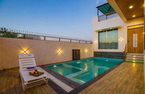 Bedla Villa | Alaya Stays Parvam Retreat 2-BHK Villa With Private Pool, Garden, Terrace & Aravali Hill Views