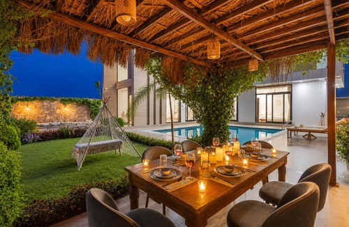 Dhand Villa | ELIVAAS Signature Angelos Farm Pet-Friendly 8-BHK Villa with Private Pool, Garden, Terrace & Hill Views