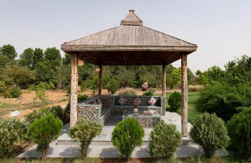 Rajawas Villa | ELIVAAS Signature Stone Age home 4-BHK Stone-Clad Villa with Private Pool, Terrace Garden & Gazebo