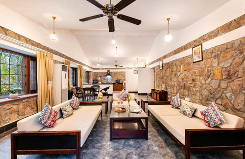 Faridabad Villa | ELIVAAS Signature The Aravalli Reserve The Bliss Pet-Friendly Villa with Pool, Gazebo, Lawn and Jacuzzi
