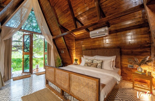 Mandrem Resort | Vrihi Boutique Resort: Nirja: Open-air Hot Tub: Luxury A-Frame: Mandrem Beach