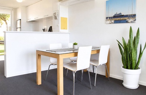 Fremantle Apartment | Wake up to sweeping harbour views in this modern, split-level apartment located between Fishing Boat Harbour and Challenger Harbour. Whether you're a couple, a family, or here on business, this peaceful retreat offers the best of coastal charm and ci