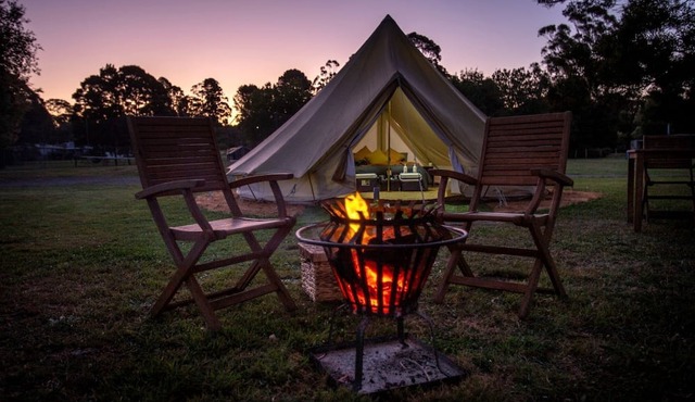 Bell Tent Retreat for Two in Victoria's Picturesque Otway Ranges, Australia in Forrest