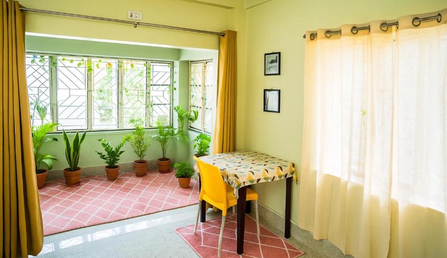 couple friendly room with balcony, kitchen private bath