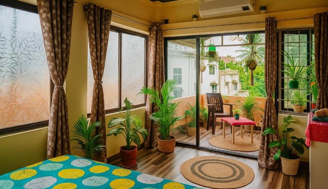 cozy room with balcony
