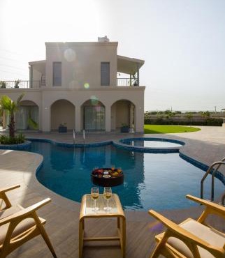 ELIVAAS Signature Villa Fiorita Stunning Mediterranean-Style 3 BHK Villa With Outdoor Pool, Bar & Hill Views