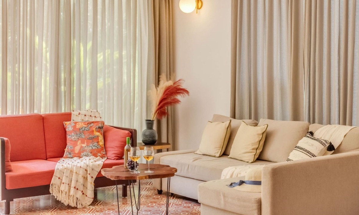Reis Magos Apartment | Stylish 2BR w Pool Near Candolim and Coco Beach