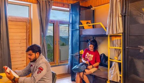 Bed in 4 Bed Mixed Dormitory with Balcony and Mountain View