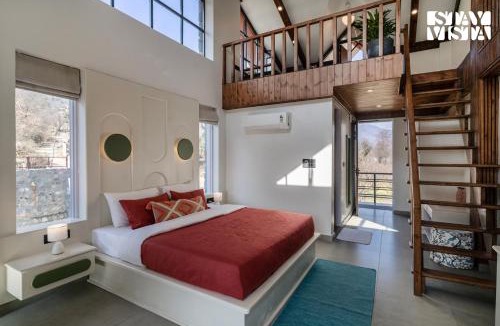 Bandrol Villa | StayVista at The River Story - Raison with Lawn, BBQ