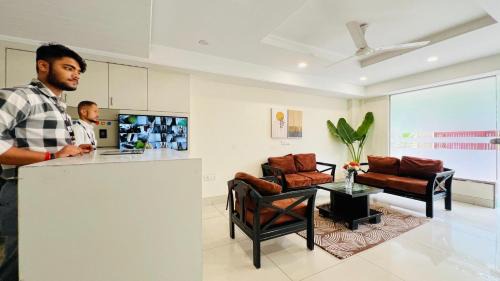 Gurugram Apartment | BluO Studio1 Golf Course Road, Gym, Balcony Garden