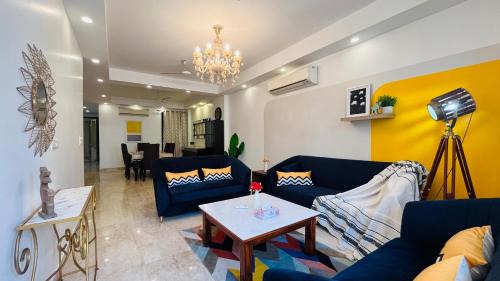 Greater Kailash Apartment | BluO 3BHK- M Block GK- Balcony, Lift