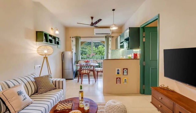 1BR in North Goa Pool Gym Clubhouse Access